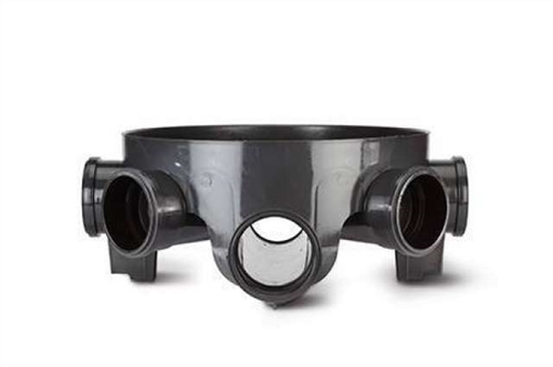 Polypipe Underground Drainage 460mm Chamber Base 110mm Outlets - UG440