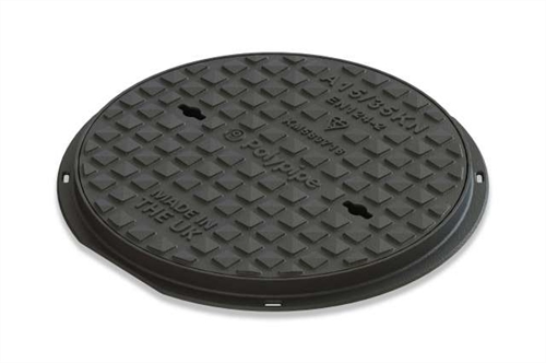 Polypipe Underground Drainage 460mm Cast Iron Cover & Frame A Rated - UG419