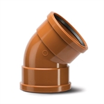 Polypipe Underground Drainage 110mm 45 Bend Double Socket - UG403 Polypipe Underground Drainage 110mm 45 Bend Double Socket - UG403