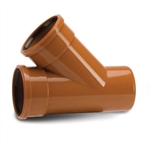 Polypipe Underground Drainage 110mm 45 Equal Junction Double Socket - UG406 Polypipe Underground Drainage 110mm 45 Equal Junction Double Socket - UG406