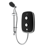 Aqualisa eVOLVE blacksatin silver 85kW - with adjustable handset - VOTZ25