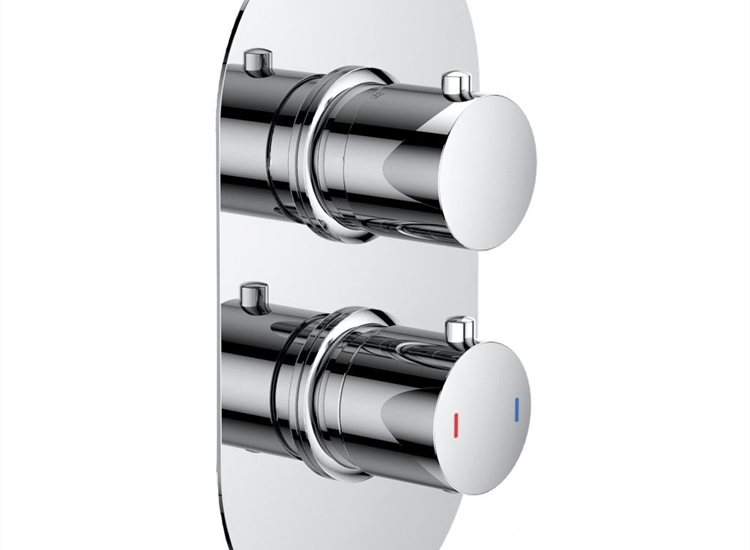 Ohio Twin Thermostatic Shower Valve with 2 Outlets (controls 1 function)