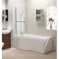 \\\'P\\\' Shaped Shower Bath, Screen & Panel Combinations