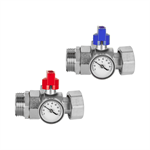 Polypipe Stainless Steel 1 Isolation Valves pair - use to connect manifold to Control pack - UFH164