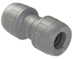 Polyplumb Enhanced Grey 15mm Straight Coupling PB015EW