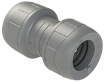 Polyplumb Enhanced Grey 22mm Straight Coupling PB022EG