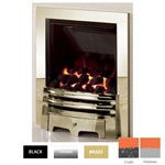 Crystal Diamond Inset Gas Fire Coal MC Brass FrameGrace Fret