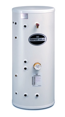 Tempest Twin Coil Solar 170LTR Unvented Indirect Cylinder with extra immersion - TSMI170/S/2IHB