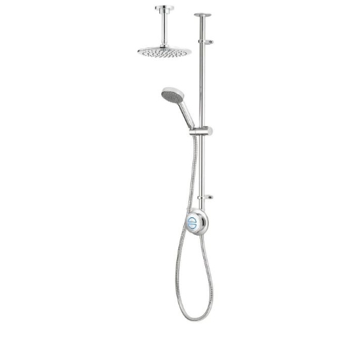 Aqualisa Quartz Classic Smart Digital Shower Exposed with Adjustable and Fixed Ceiling Head (Gravity Pumped) - QZD.A2.EV.DVFC.23