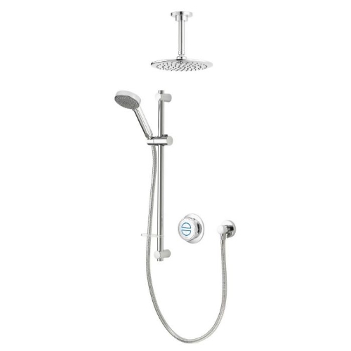 Aqualisa Quartz Classic Smart Digital Shower Concealed with Adjustable and Fixed Ceiling Head (HP/Combi) - QZD.A1.BV.DVFC.23