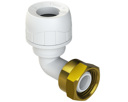 Polyplumb Enhanced White 15mm x 1/2" Hand Tighten Tap Connector PB1715EW