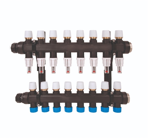 Polypipe 8 Port Plastic Push fit Manifold UFHMANP8