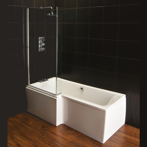 Vermont 'L' Shaped Shower Bath, Screen & Front Panel (Standard & Superspec) - 1500 & 1700mm