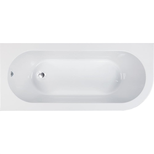 Kansas Offset Bath & Skirt with Option 3 Whirlpool - 1700 x 725mm