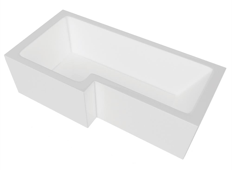 Vermont 'L' Shaped Shower Bath Only (Standard & Superspec) - 1500 & 1700mm