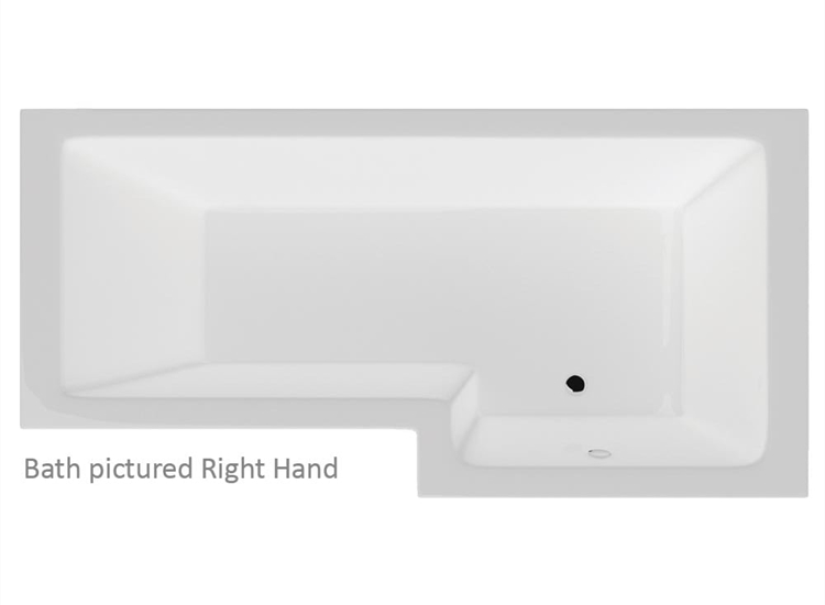 Vermont 'L' Shaped Shower Bath Only (Standard & Superspec) - 1500 & 1700mm