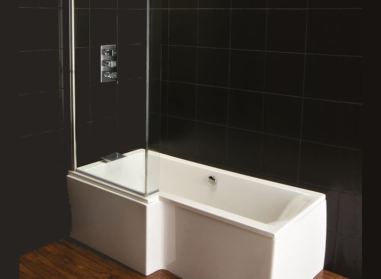 Vermont 'L' Shaped Shower Bath, Screen & Front Panel (Standard & Superspec) - 1500 & 1700mm