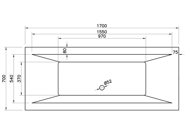 Arizona Double Ended Bath (Standard Spec) - 1700 x 700mm & 1800 x 800mm