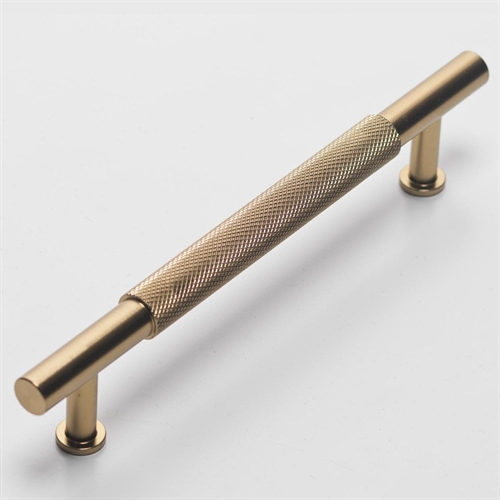 Knurled Bar Handle - Brushed Brass (Each)