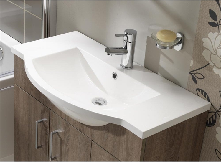 Eden 800mm Base Units & Curved Basin - 350mm Depth