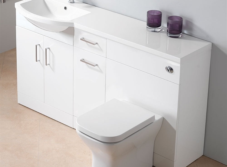 Eden Curved 1500mm 1-Piece Basin Combination