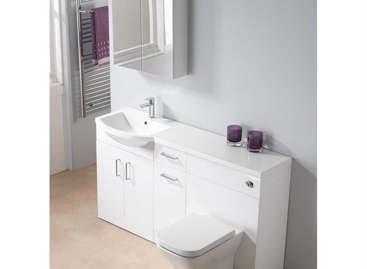 Eden Curved 1500mm 1-Piece Basin Combination