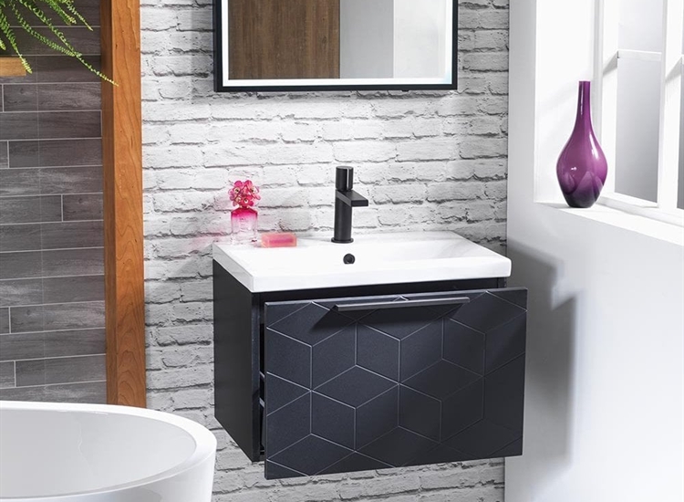 Geo 600mm Wall-Hung Base Unit & Basin