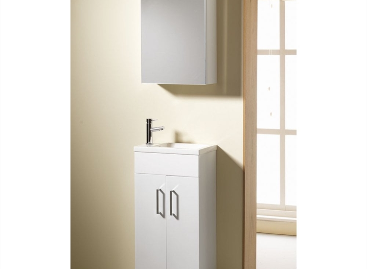 Eden 400mm Base Unit & Basin - Gloss White