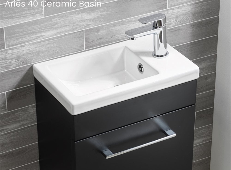 Eden 400mm Base Unit & Basin - Gloss White