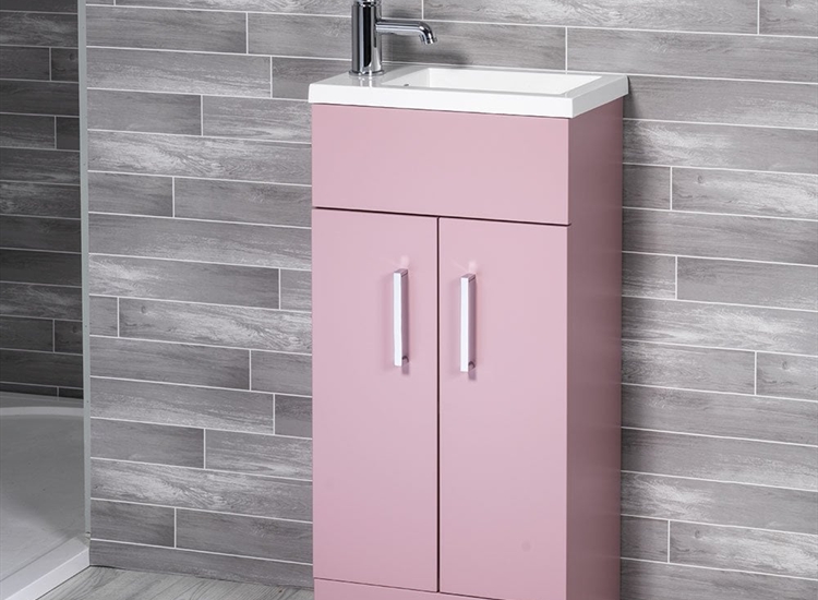 Eden 400mm Base Unit & Basin - Dusty Pink