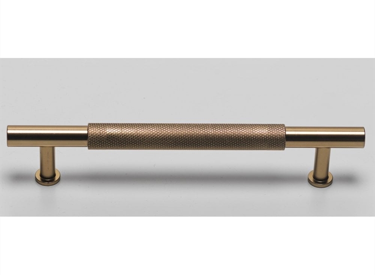 Knurled Bar Handle - Brushed Brass (Each)