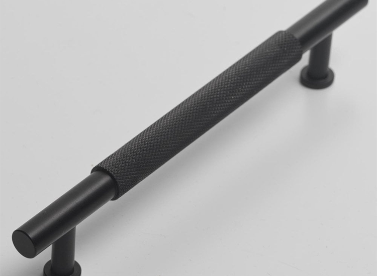 Knurled Bar Handle - Matt Black (Each)