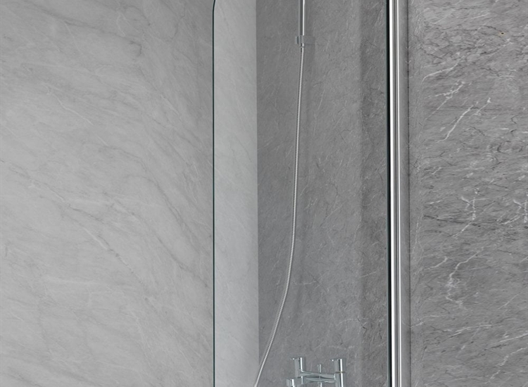 Genesis 700mm Curved Bath Screen - 1350 x 700mm