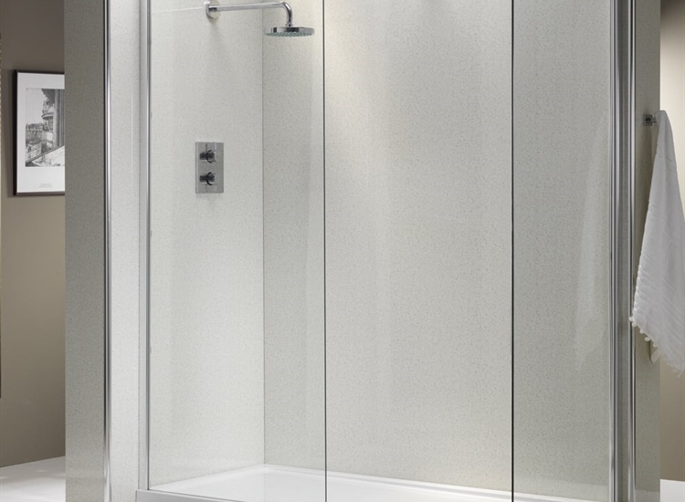 Genesis 8mm Shower Wall with Easy-Clean Glass