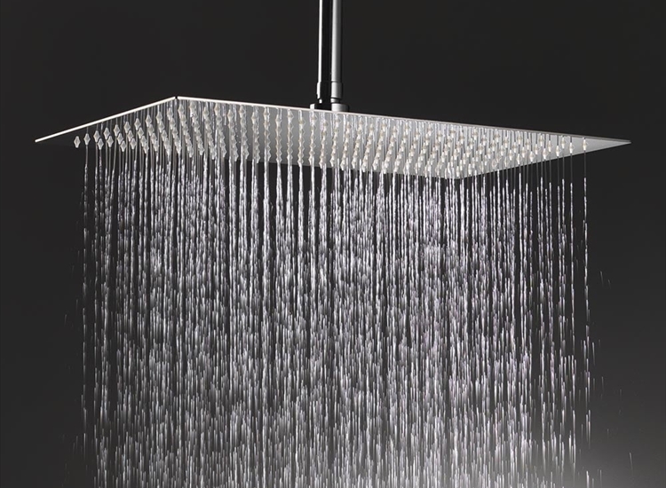 Nevada Rectangular Shower Head & Ceiling Arm