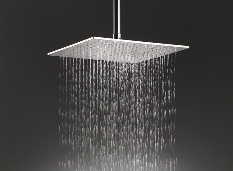 Nevada Large Square Shower Head & Ceiling Arm