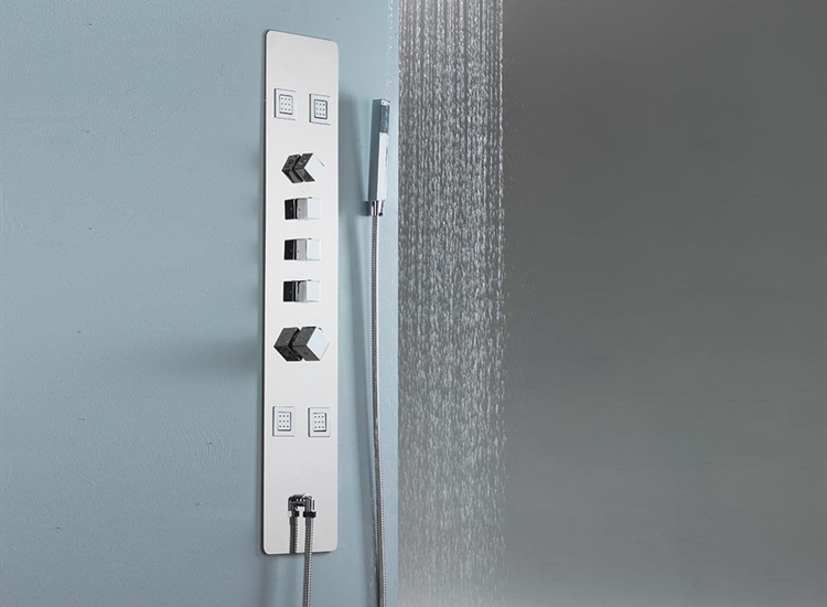 Nevada Recessed Shower Panel with BodyJets & Handheld Shower Kit