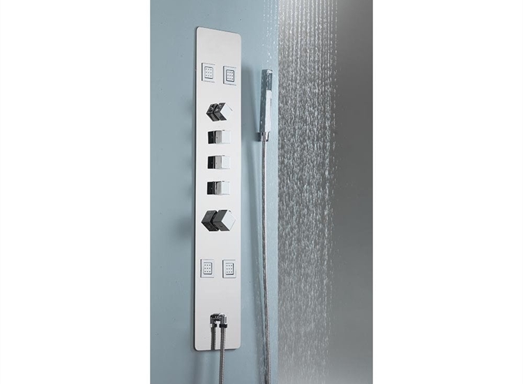 Nevada Recessed Shower Panel with BodyJets & Handheld Shower Kit