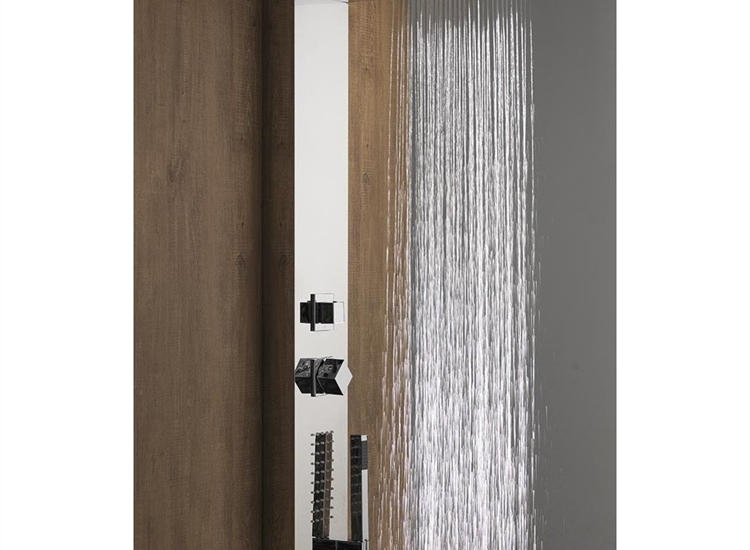 Verona Shower Column with Slimline Rainfall Head, Body Jets & Shower Kit