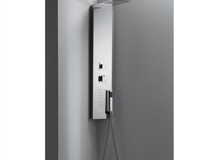 Verona Shower Column with Slimline Rainfall Head, Body Jets & Shower Kit