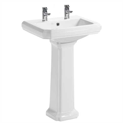 Classic Nouveau 600 x 485mm Basin & Pedestal