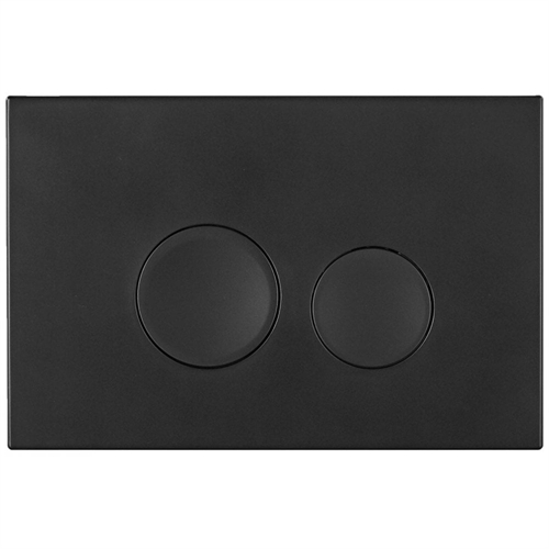 Ohio Round Push-Button & Plate - Matt Black (For Ascent Pneumatic Cistern & Frames)