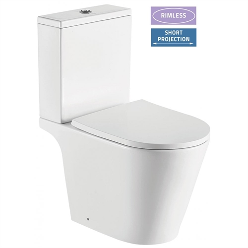 Oregon Rimless Open-Back WC including Soft Close Seat