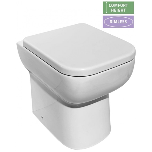 Aveiro Tall Rimless Back-to-Wall Pan & Soft Close Seat