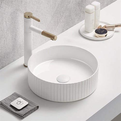 Aveiro 360mm Round White Ceramic Vanity Basin