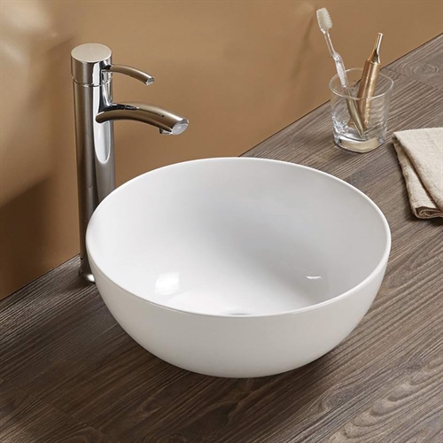 Ohio 358mm Round White Ceramic Vanity Basin