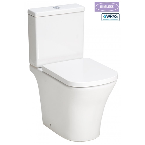 Toronto Rimless Close Coupled WC with Tornado Flush, including Soft Close Seat