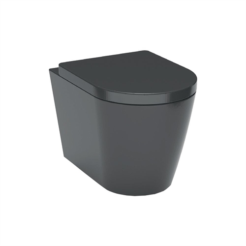 Utah Matt Black Wall-Hung Pan & Soft Close Seat