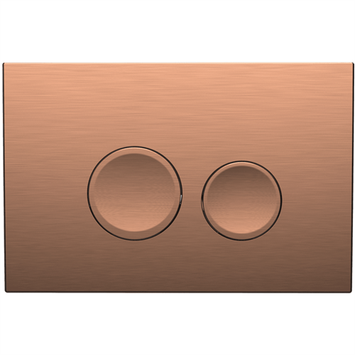 Ohio Round Push-Button & Plate - Brushed Bronze (For Ascent Pneumatic Cistern & Frames)