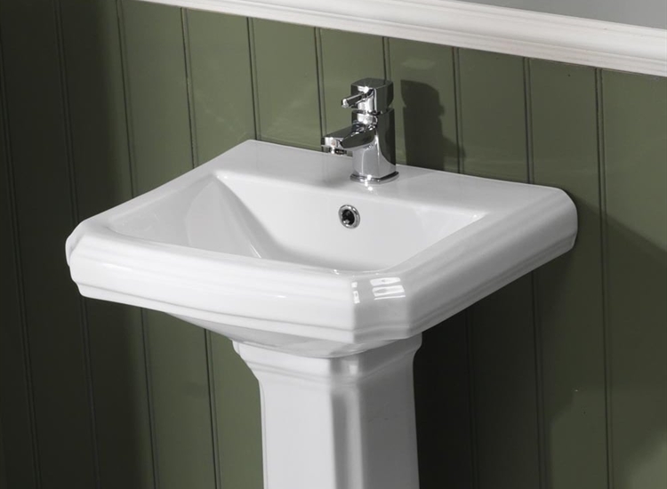 Classic Nouveau 500 x 425mm Basin & Pedestal